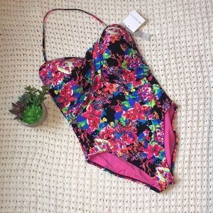 Liz Claiborne Floral Swimsuit NWT